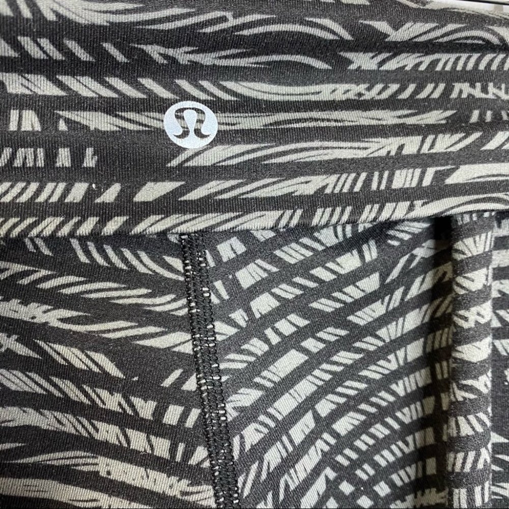 Lululemon Wunder Under Feather Print Crop Leggings - Picture 6 of 9